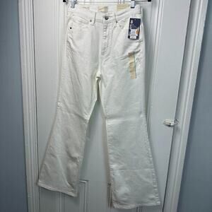 Universal Thread Jeans Womens 6 Short White Stretch Flare High Rise NWT